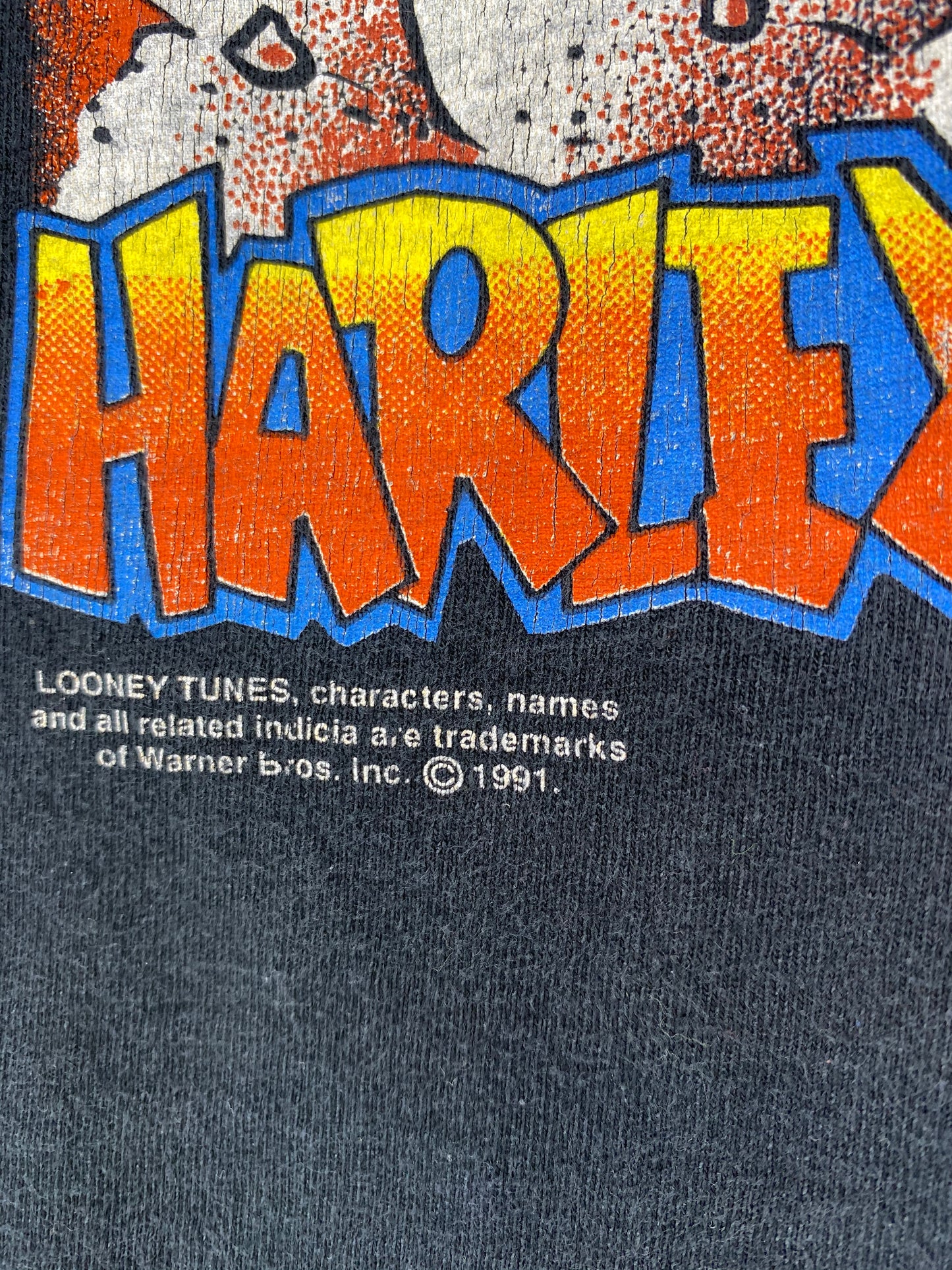 1991 LOONEY TUNES x HARLEY DAVIDSON Sam Made in USA Size L Vintage T-Shirt / 8591
