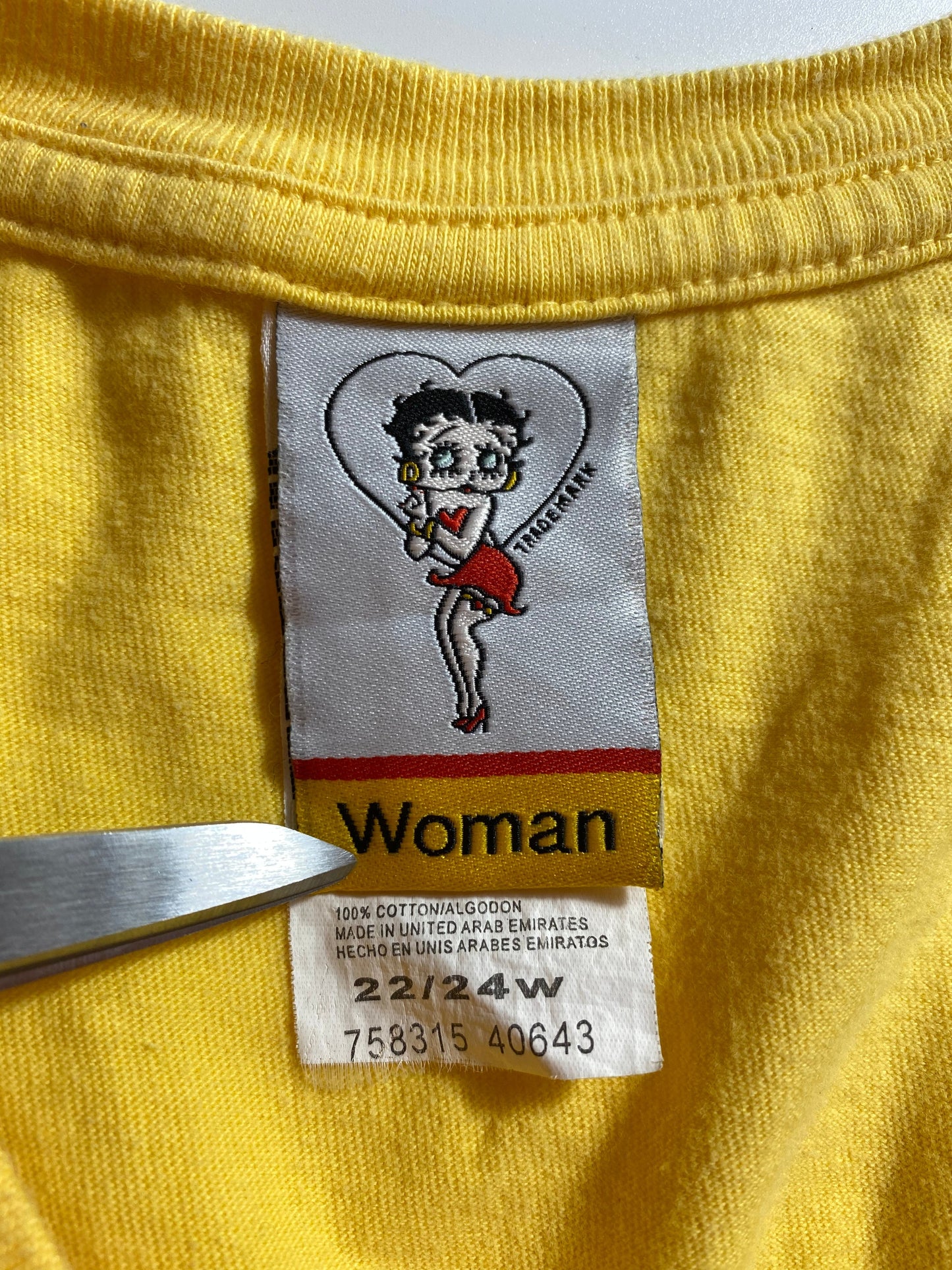 2002 BETTY BOOP Size Ladies Approx. XXL Vintage T-Shirt / A7404