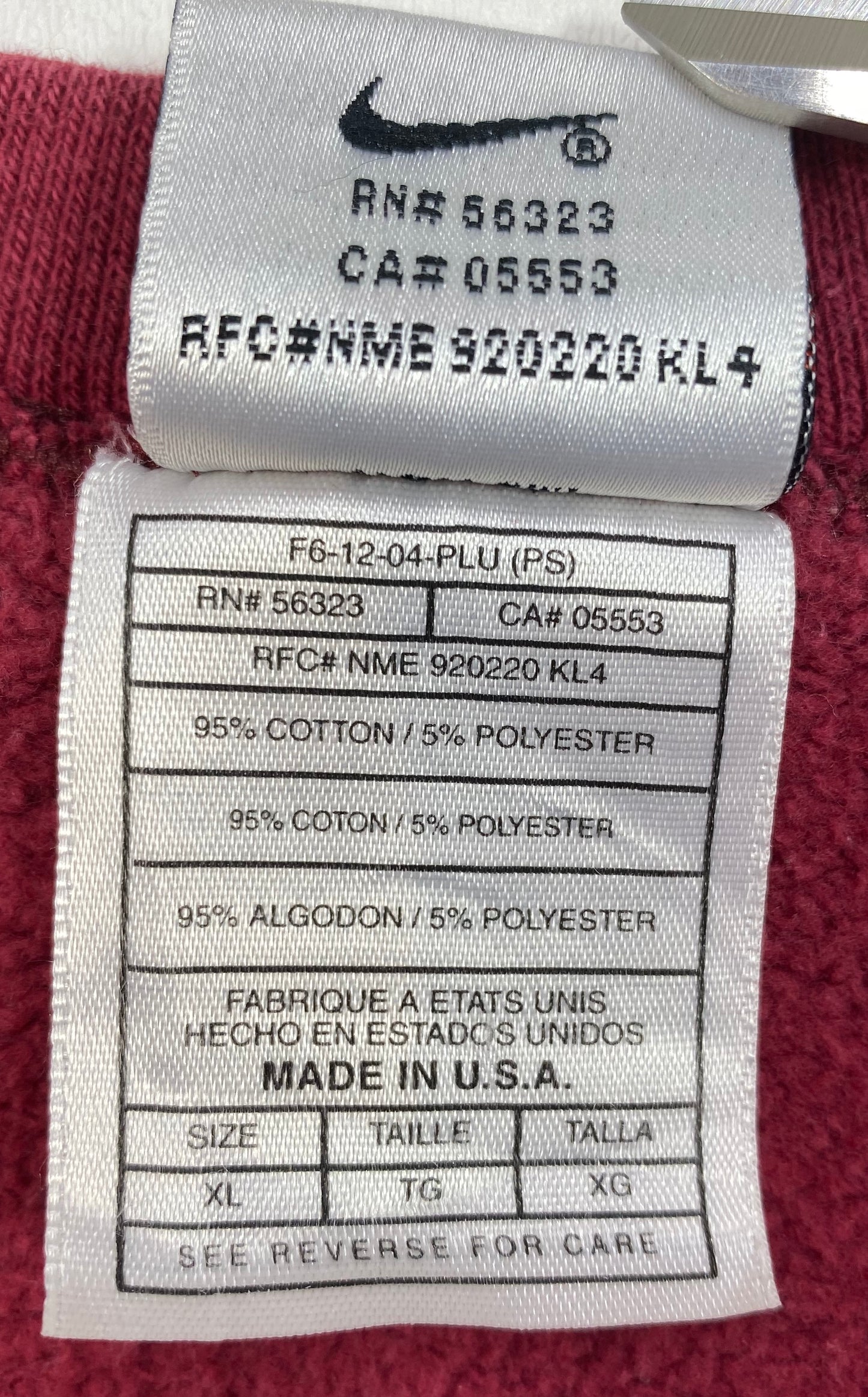 90' Nike Vintage Made in USA Sweat-Shirt / 4519