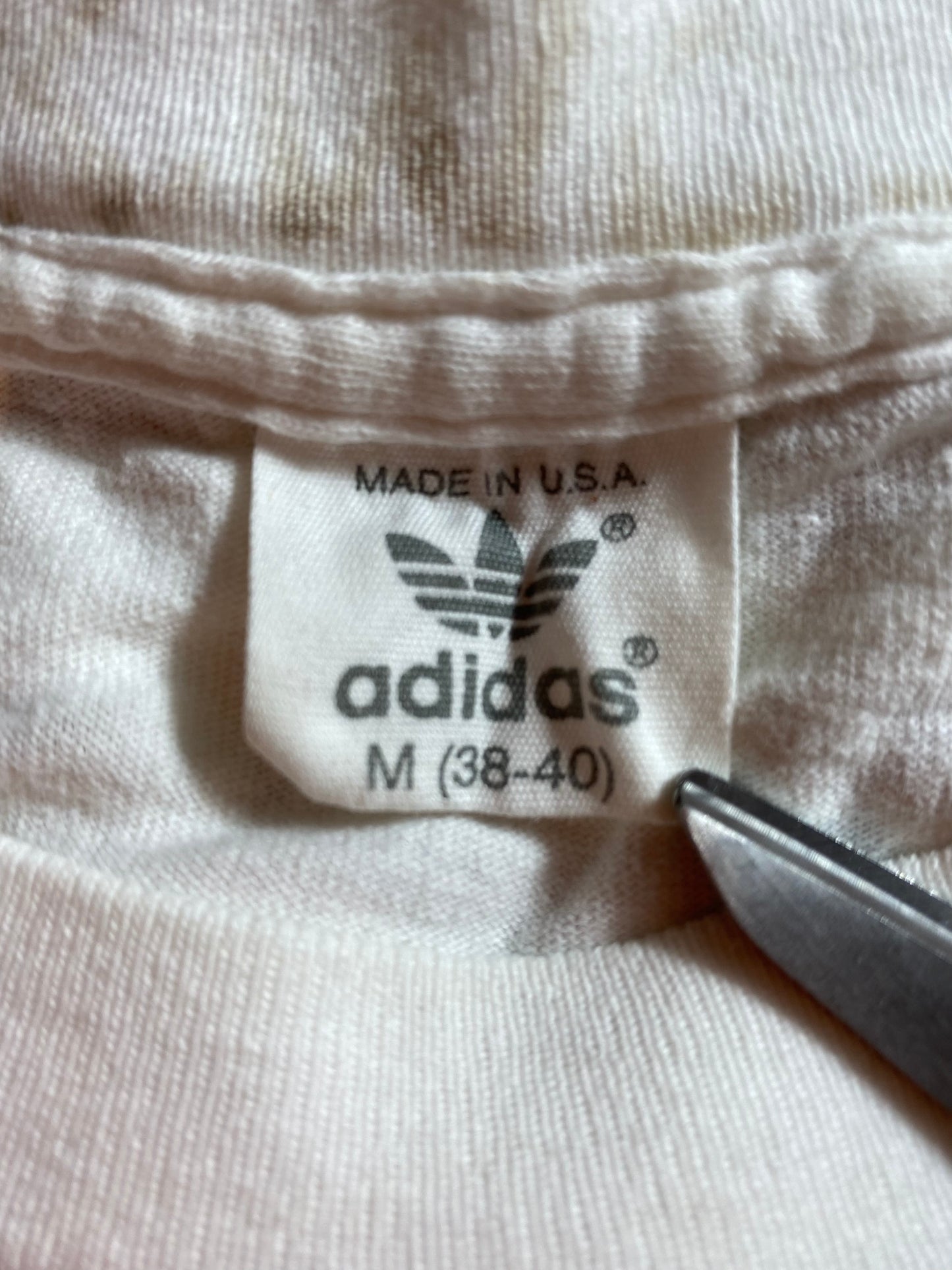 1991' ADIDAS SOCCOR Made in USA Size M Vintage T-Shirt / k1653