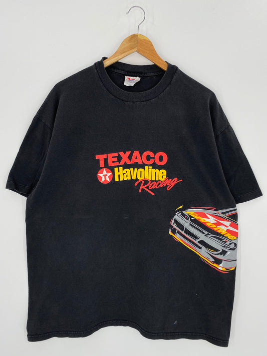 00’ TEXACO HAVOLINE Size XL Vintage Racing T-Shirt / K8556