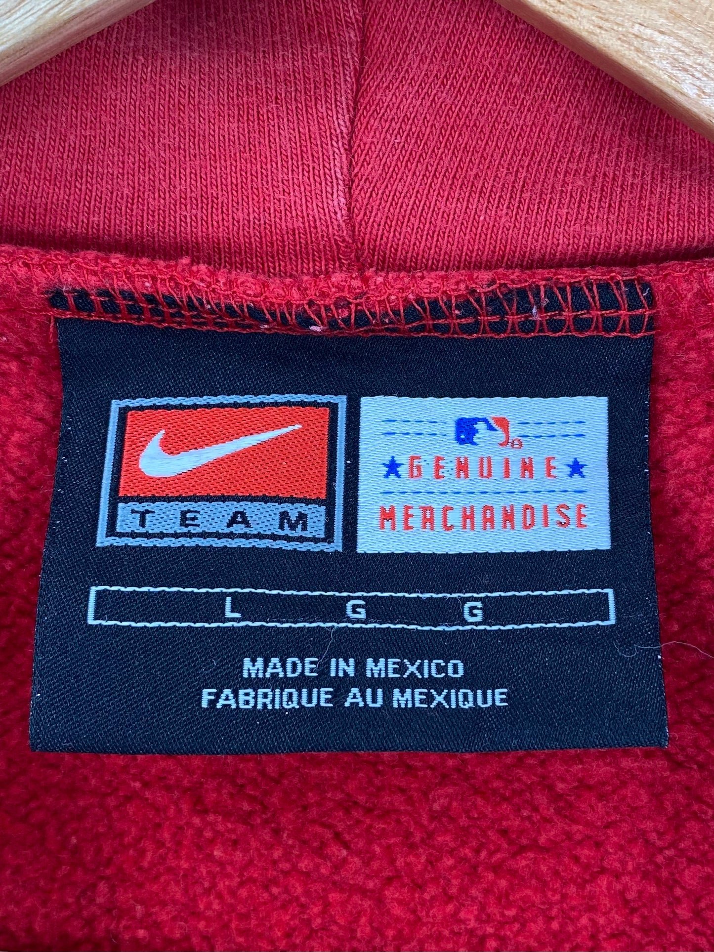 00’ NIKE RED SOXS Size L Vintage MLB Hoodie Sweat-Shirt / 7335