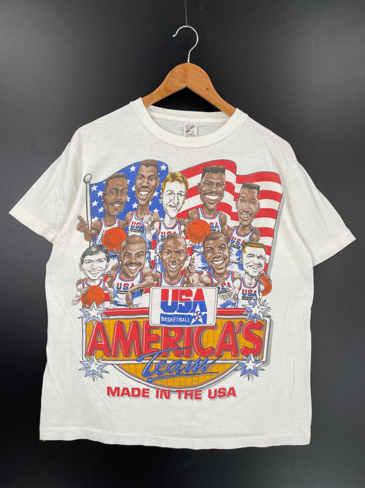 1992 USA BASKETBALL Dream Team Size M Vintage NBA T-SHIRT / K1847
