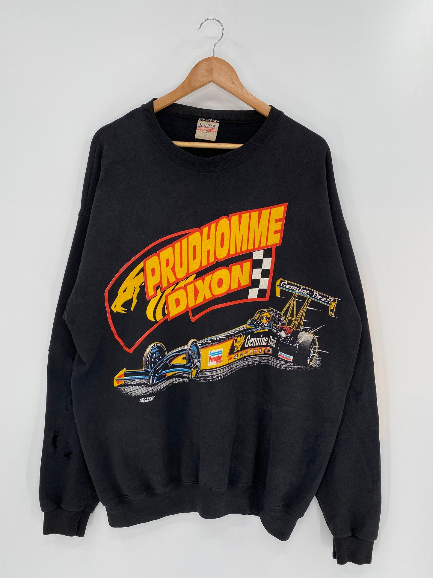 90’s PRUDHOMME DIXON Made in USA Size XL Vintage Racing Sweat-Shirt / A748