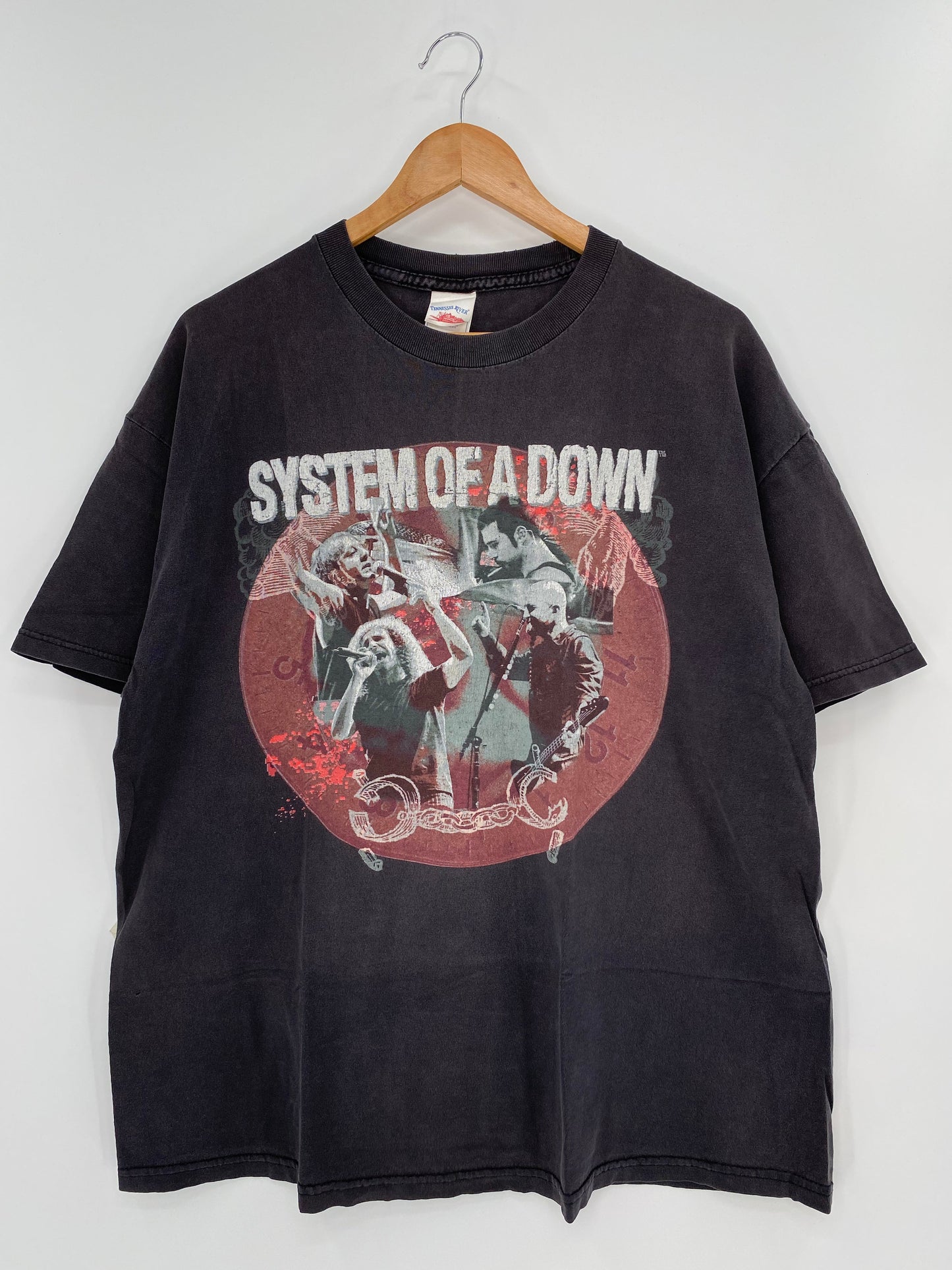 00' SYSTEM OF A DOWNS Size XL Vintage Rock T-Shirt / A514
