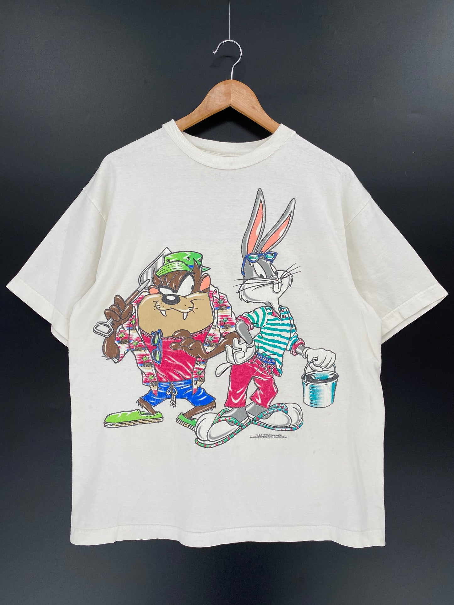 1994 LOONEY TUNES Size Approx.XL Vintage T-shirt / K399