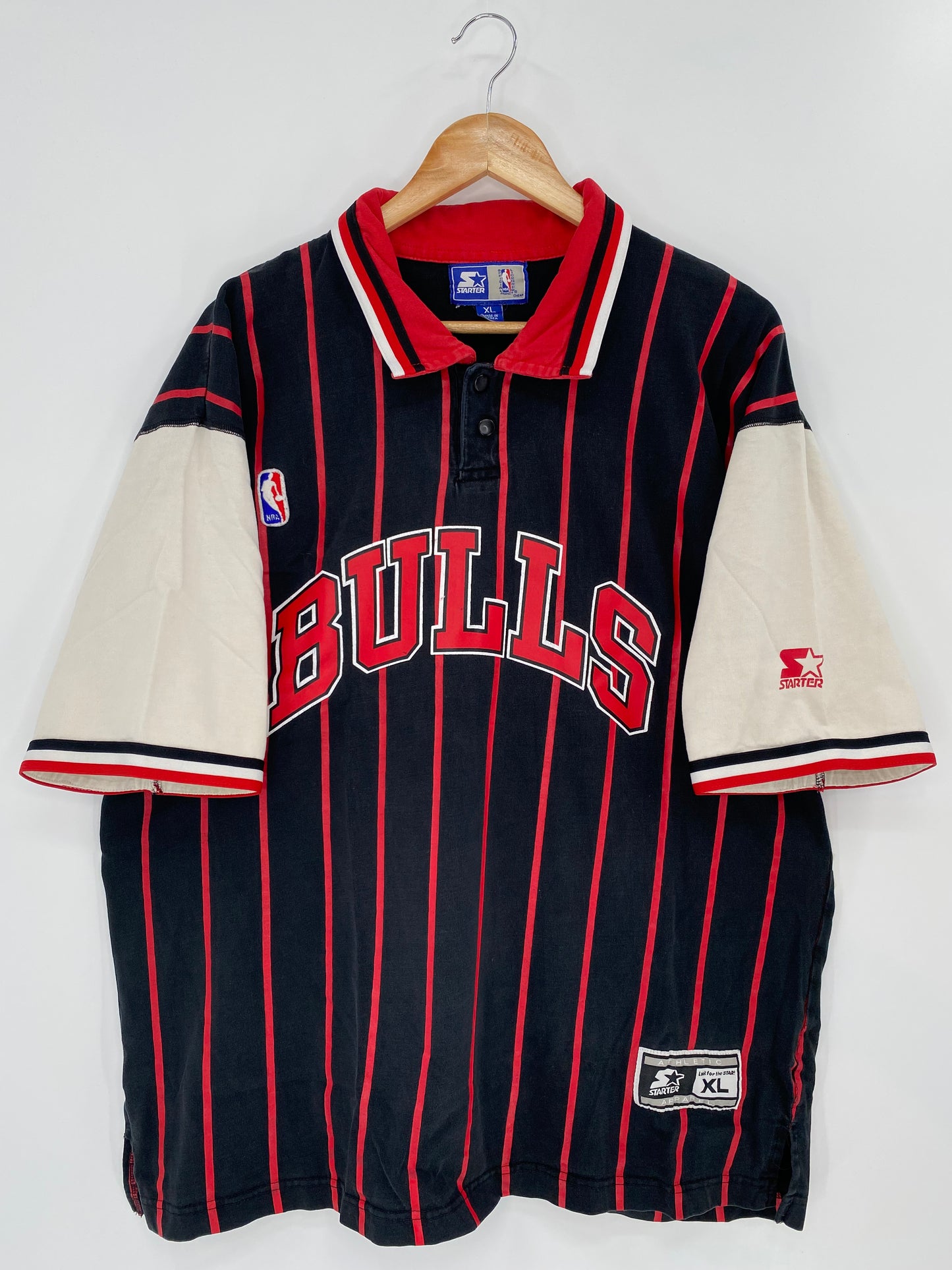 90’s CHICAGO BULLS Size XL STARTER Polo-Shirt /9966