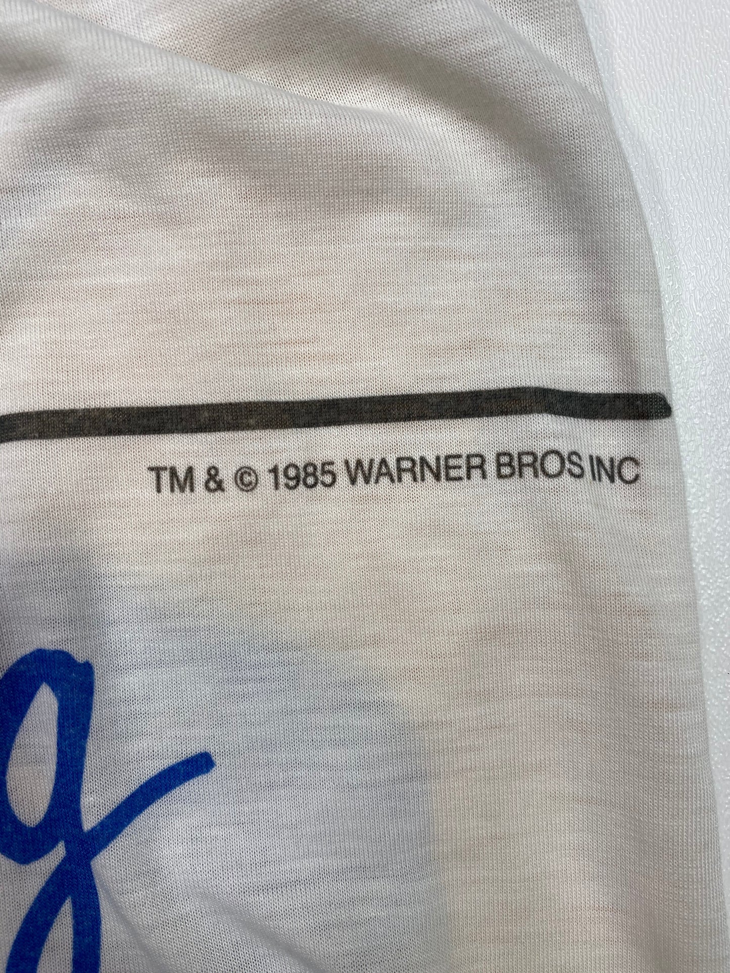 1985 WARNER BROS Size Approx.XXL Vintage T-Shirt / 5384