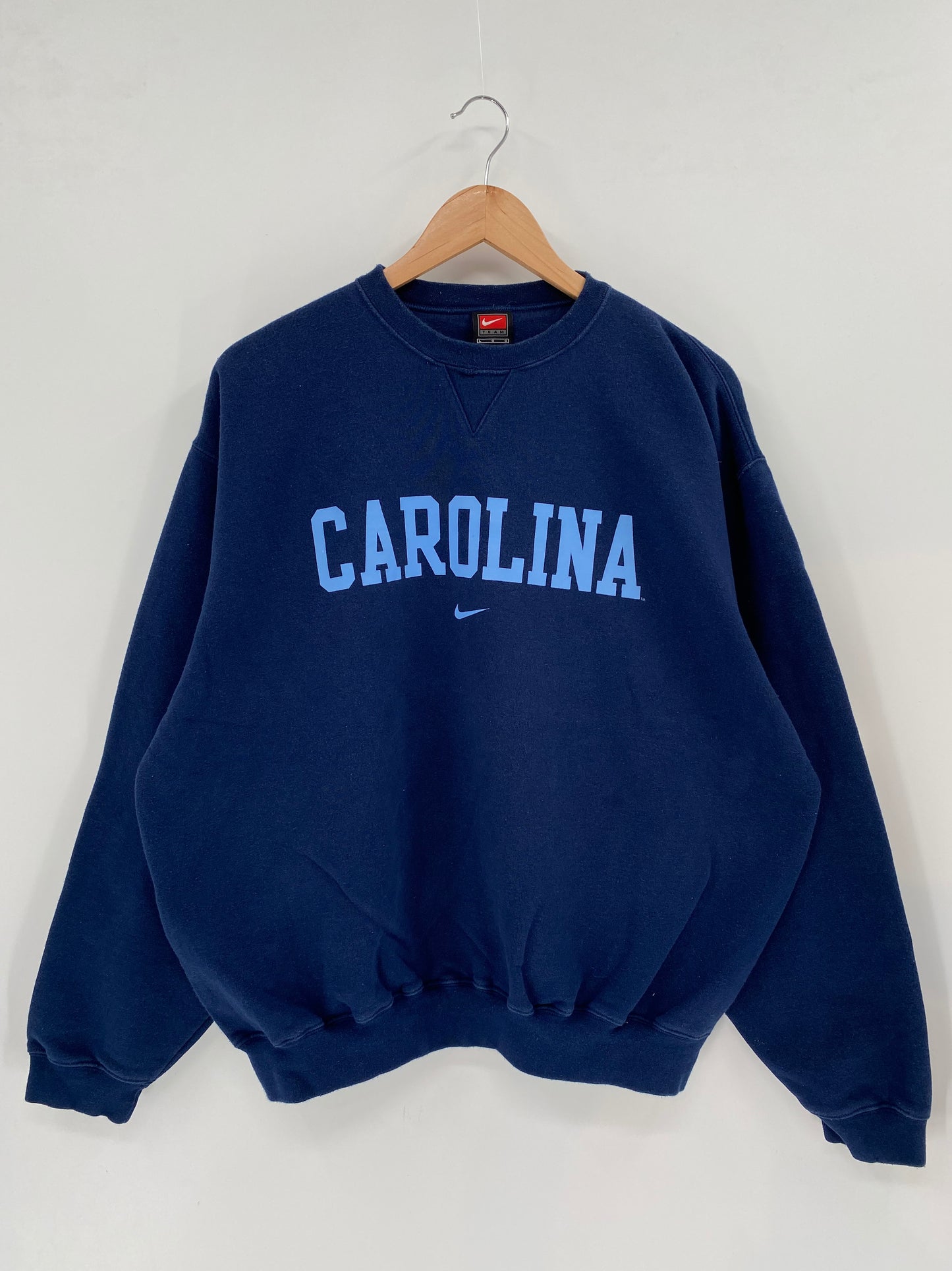 00' NIKE UNIVERSITY OF NORTH CAROLINA Size L Vintage Sweat-shirt / K2445