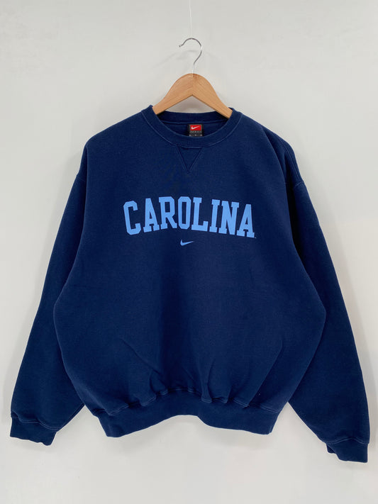 00' NIKE UNIVERSITY OF NORTH CAROLINA Size L Vintage Sweat-shirt / K2445