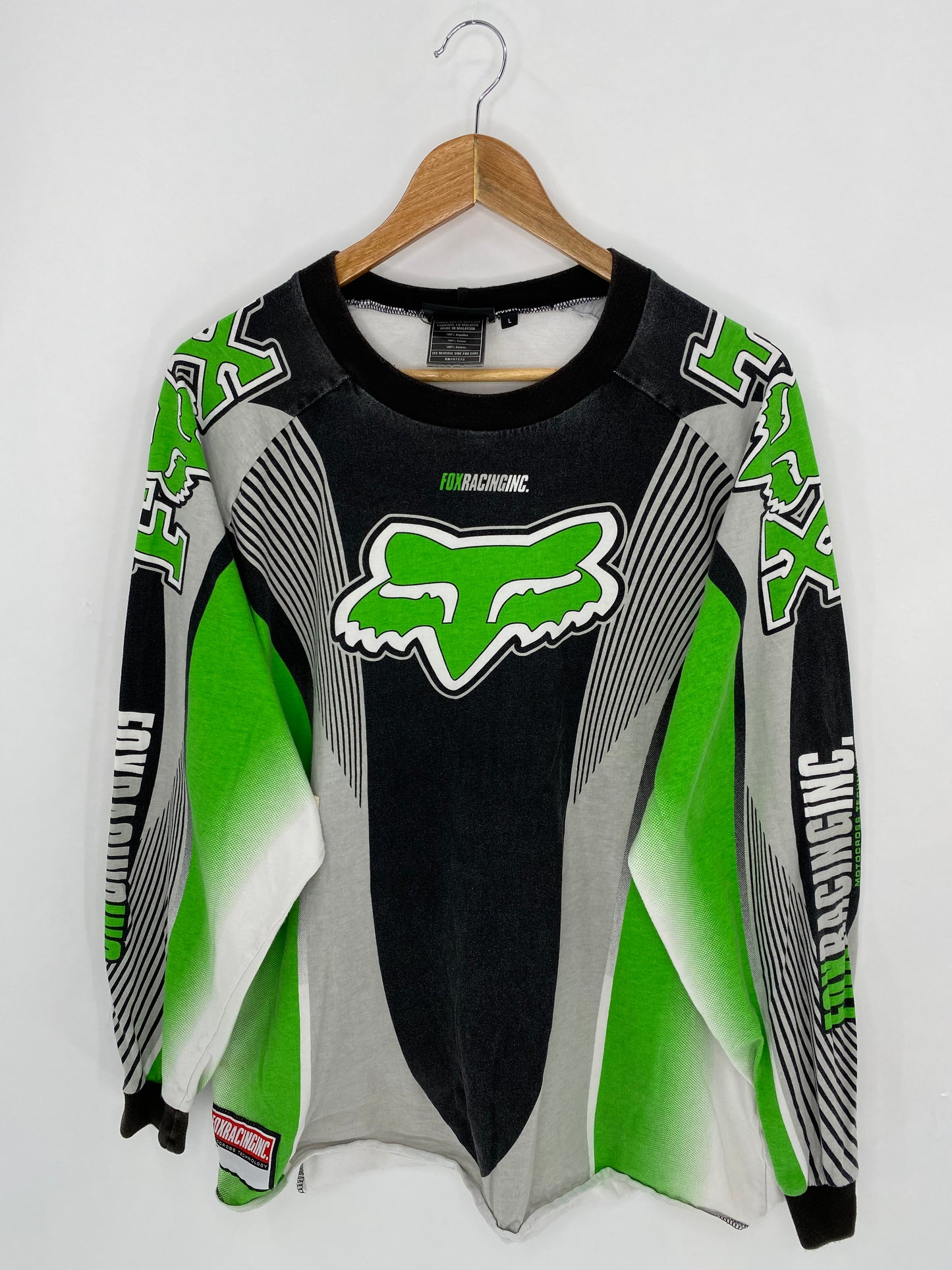 FOX RACING Size L Vintage Long Sleeve Racing T-Shirt / 7376