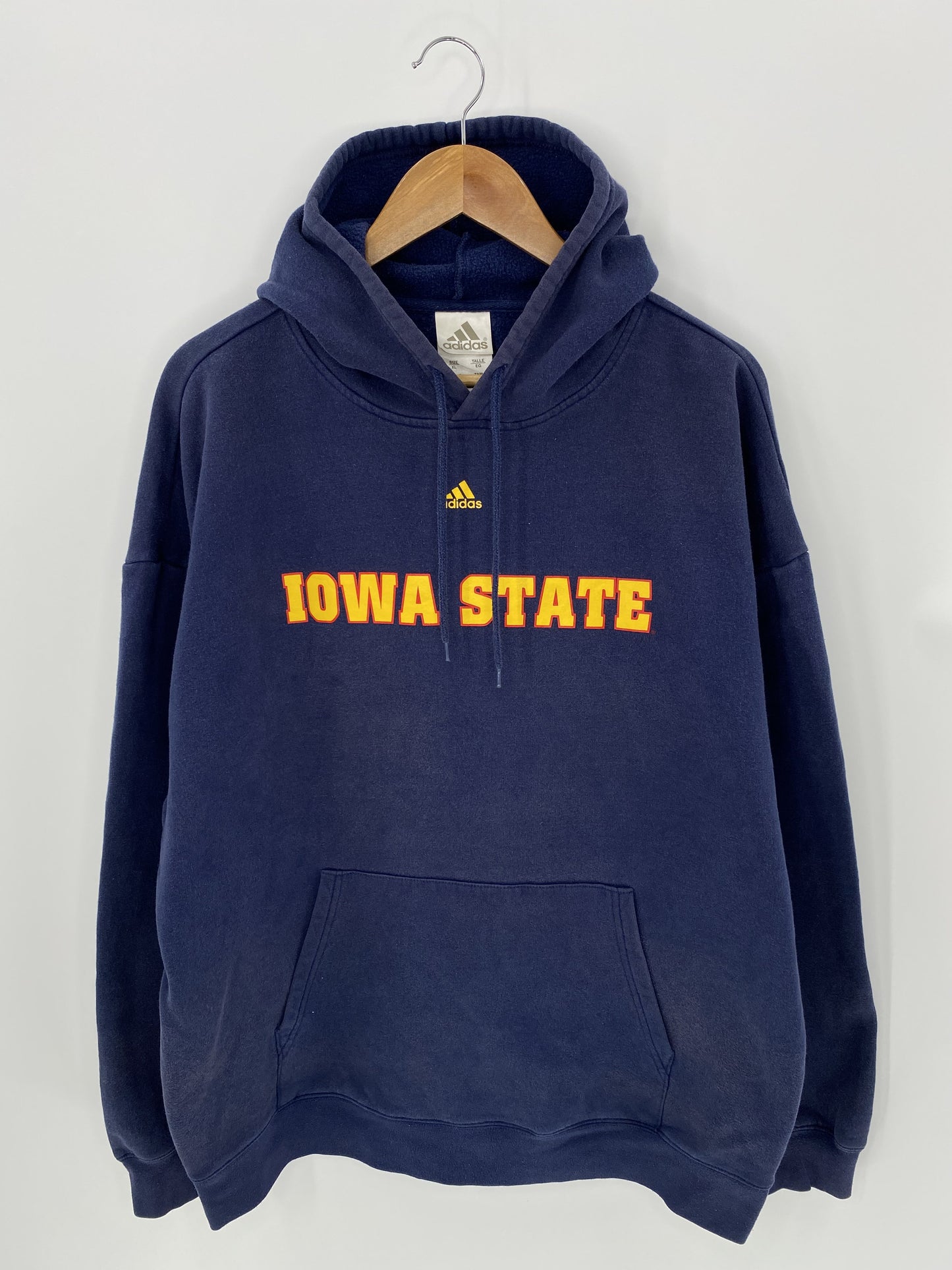 00’ ADIDAS IOWA STATE Size XL Vintage Hoodie Sweat-Shirt / K5733