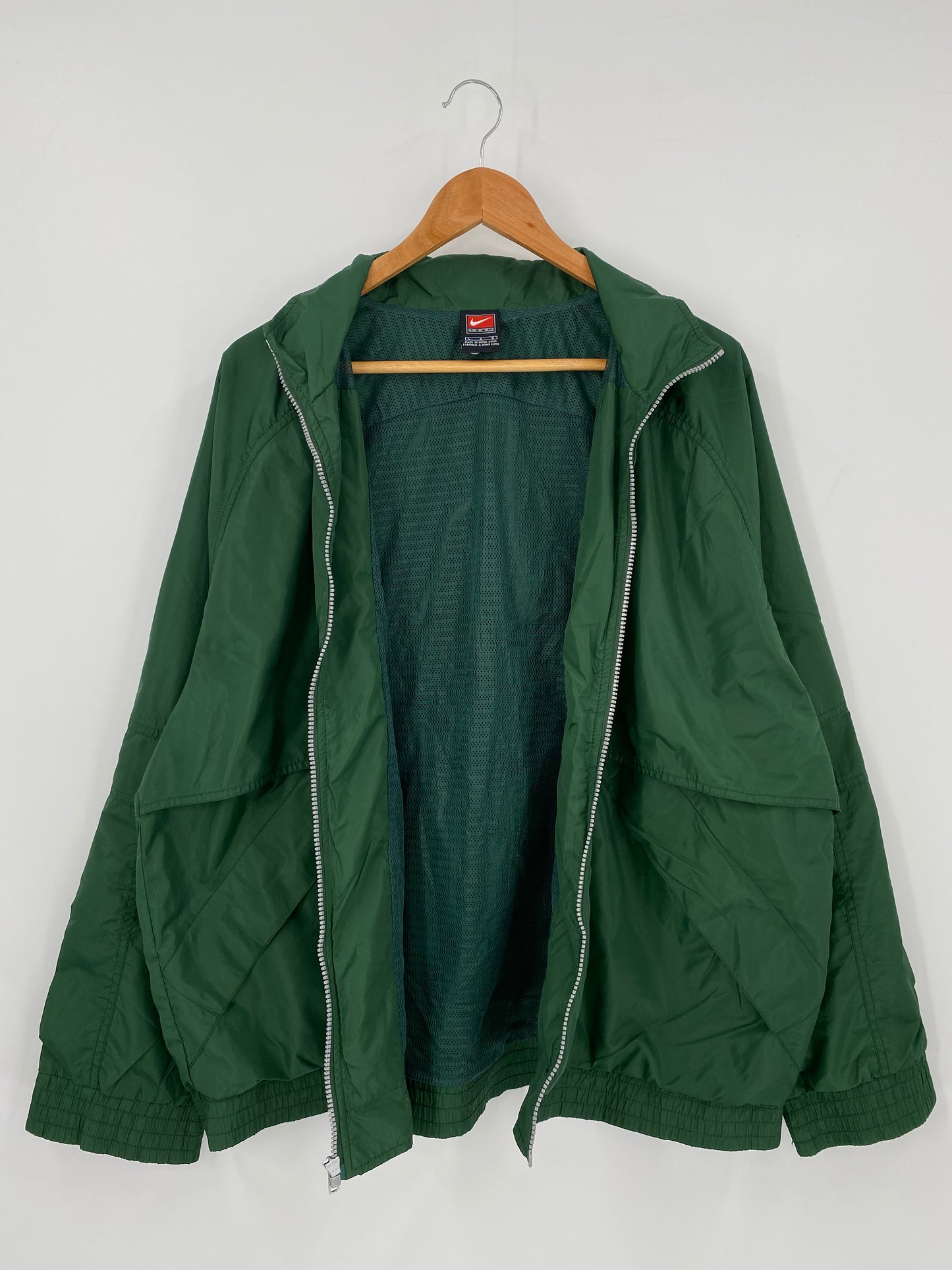 00’ NIKE Size L Vintage Nylon Hoodie Jacket/ k2313