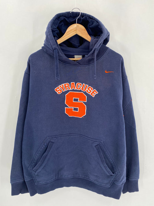 00’ NIKE SYRACUSE ORANGE FOOTBALL Size L Vintage Hoodie Sweat-Shirt  / 6452