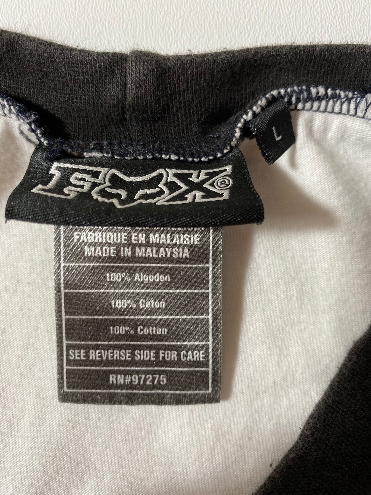 FOX RACING Size L Vintage Long Sleeve Racing T-Shirt / 7376