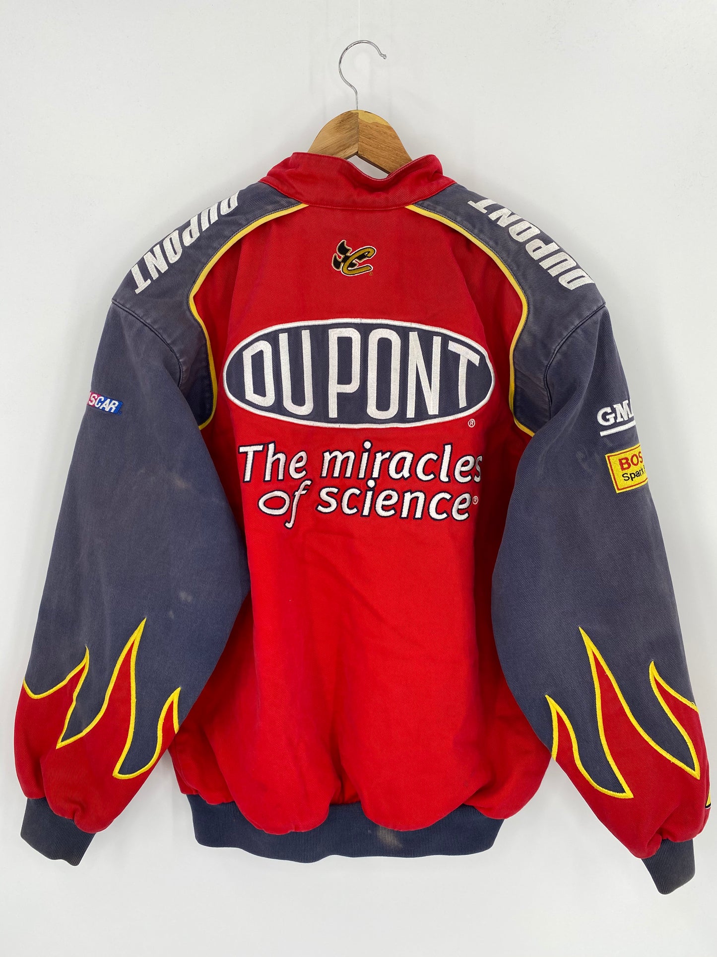 00’ NASCAR DUPONT Fire Pattern Size M Vintage Racing Jacket / 8028