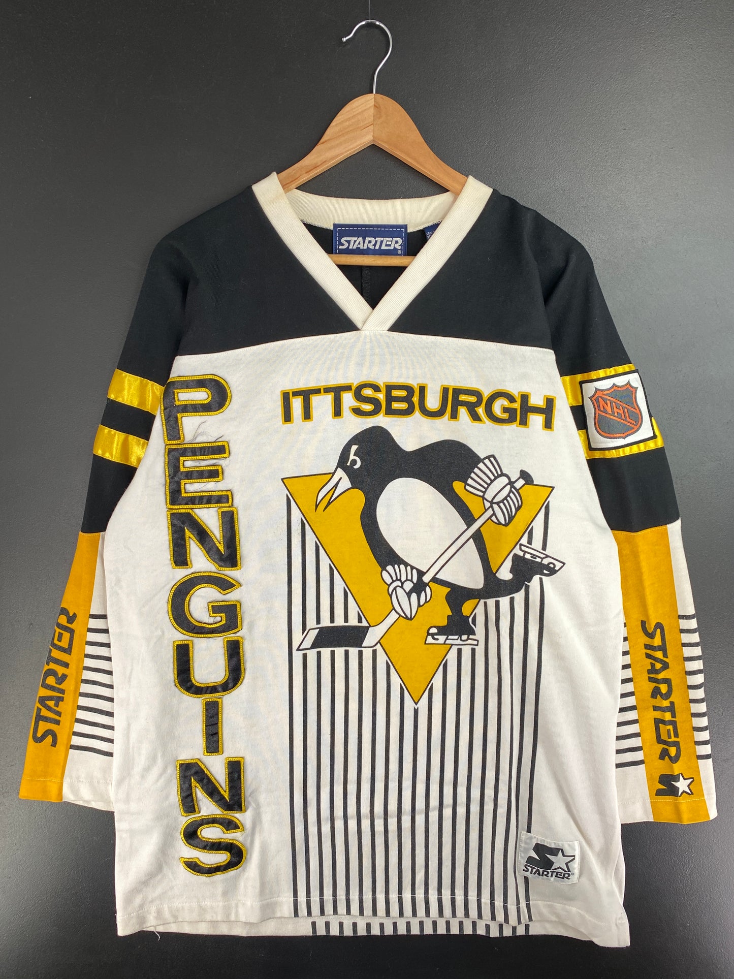 90’s STARTER PITTSBURGH PENGUINS Size XL Vintage NHL T-Shirt / E506