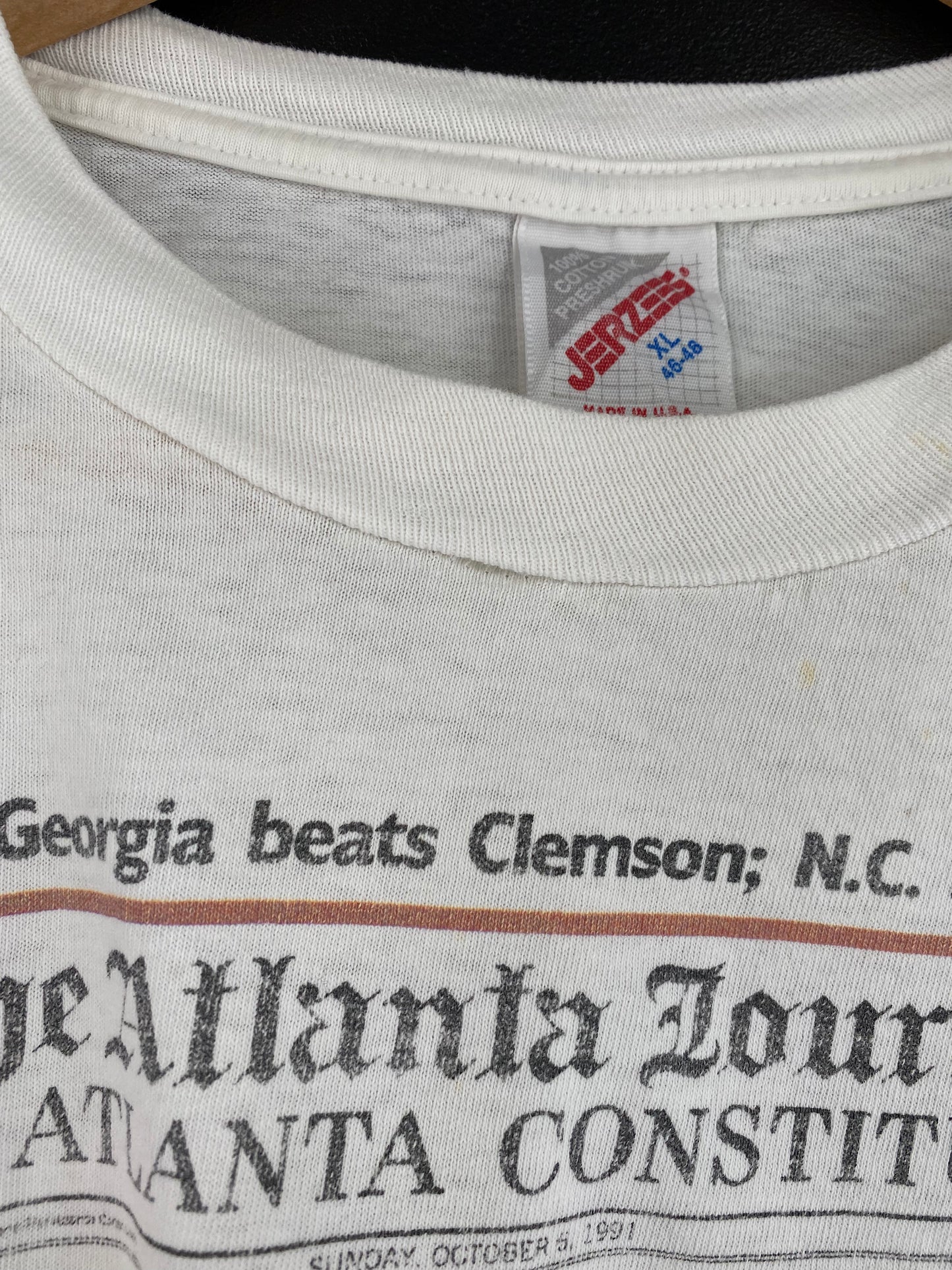 1991 ATLANTA BRAVES Made in USA Size XL Vintage MLB T- Shirt / A2818