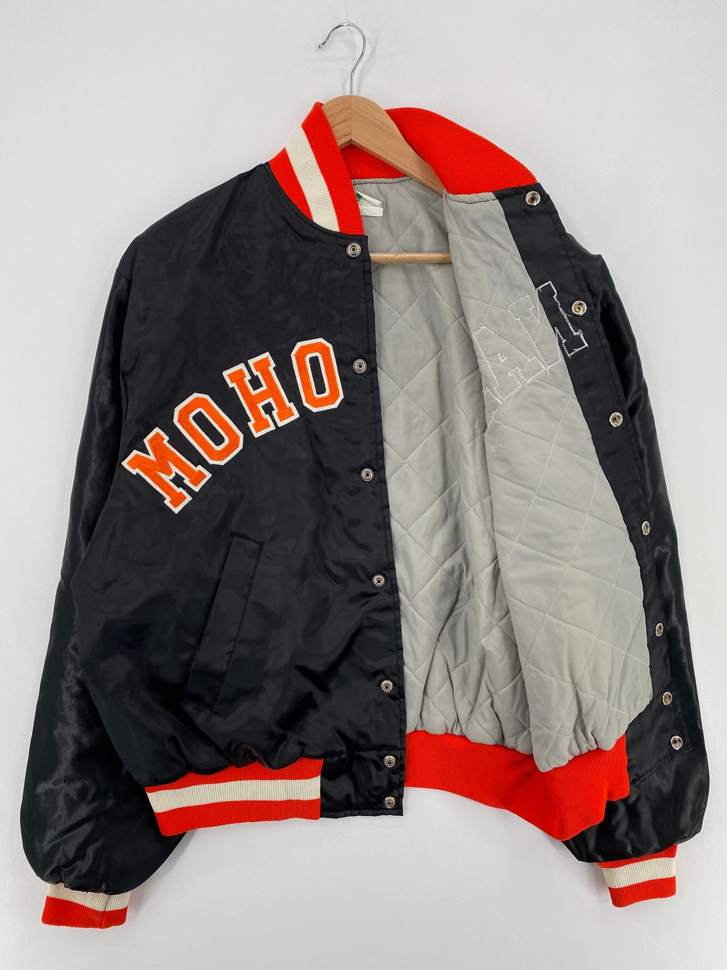 .80’s MOHONASEN Size L Vintage College Padded Nylon Jacket / E571