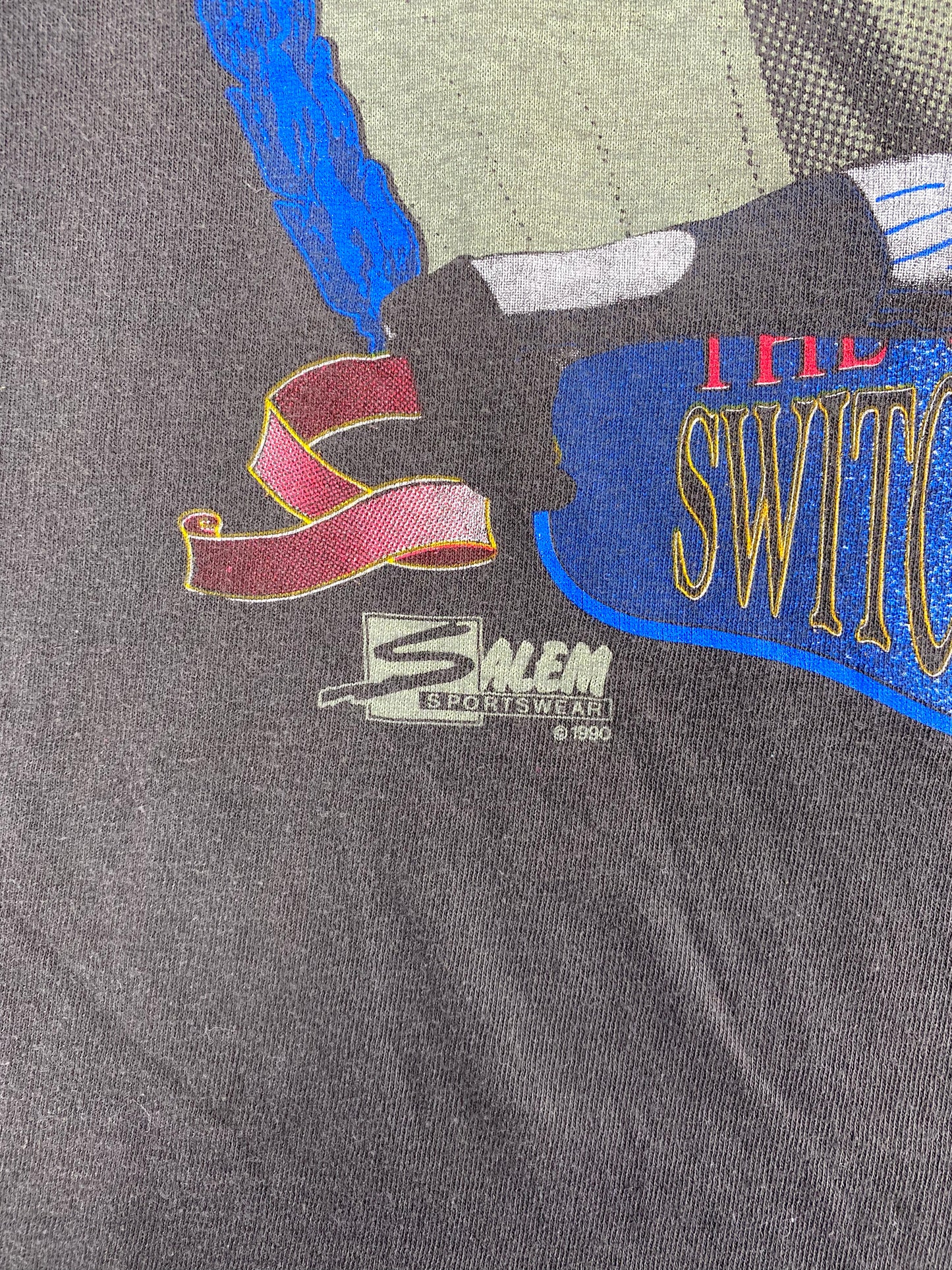 1990 SALEM x MICKEY MANTLE Size XL Vintage MLB T- Shirt / A2826