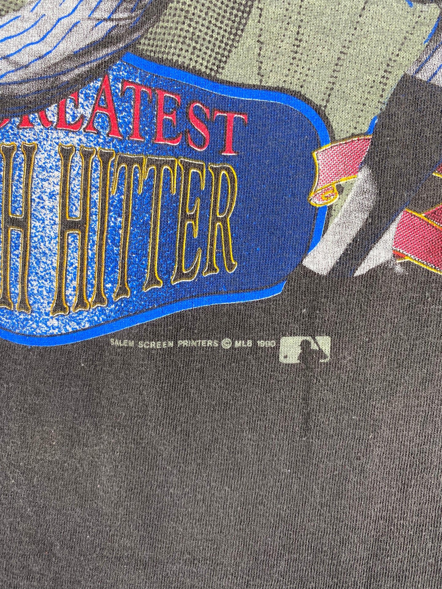 1990 SALEM x MICKEY MANTLE Size XL Vintage MLB T- Shirt / A2826