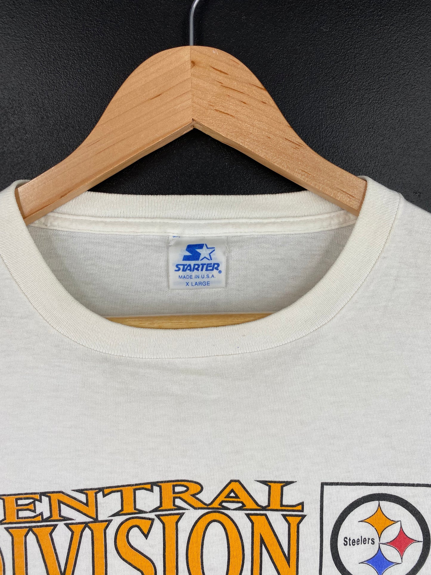 1994 STARTER x PITTSBURGH STEELERS Made in USA Size XL Vintage NFL T-Shirts / A2827