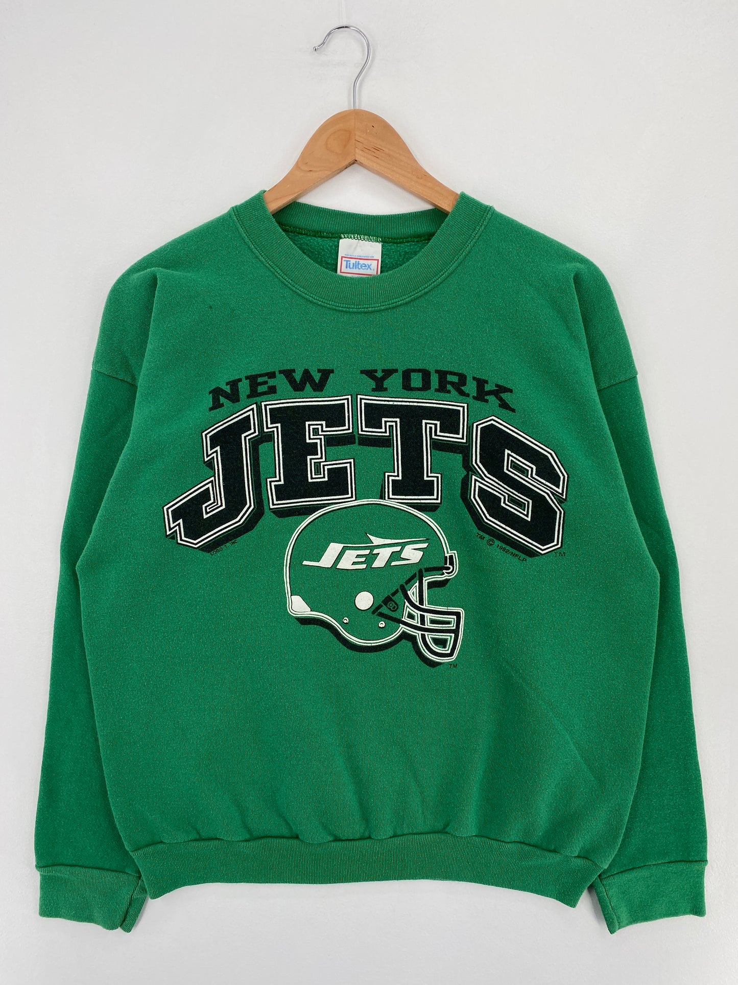 1992 NEW YORK JETS Made in USA Size XL Vintage NFL Sweat-Shirt / E582