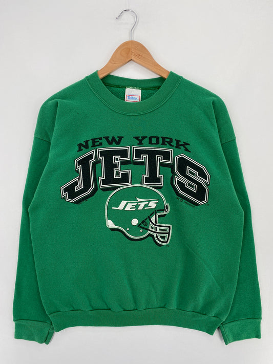 1992 NEW YORK JETS Made in USA Size XL Vintage NFL Sweat-Shirt / E582