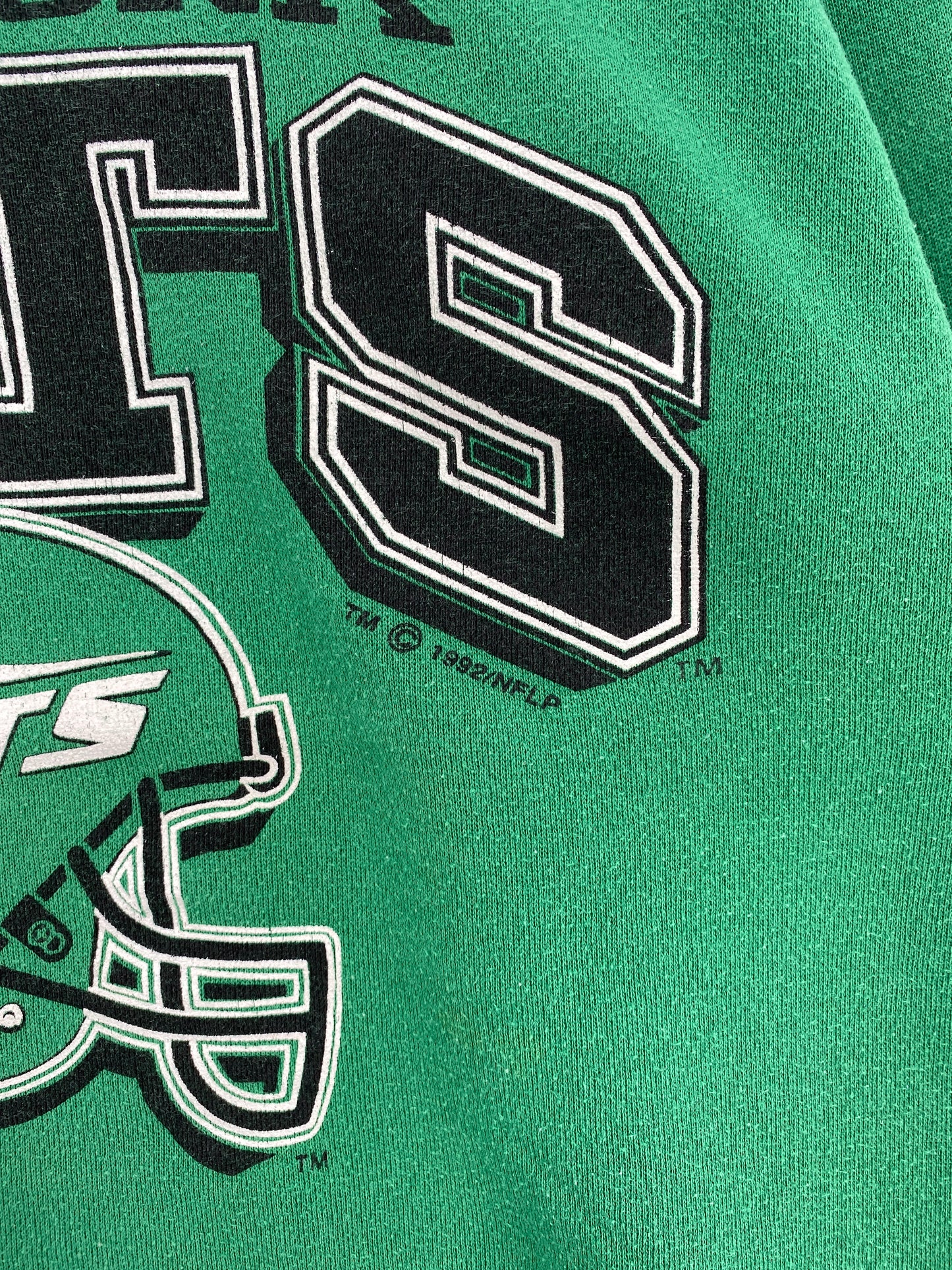 1992 NEW YORK JETS Made in USA Size XL Vintage NFL Sweat-Shirt / E582