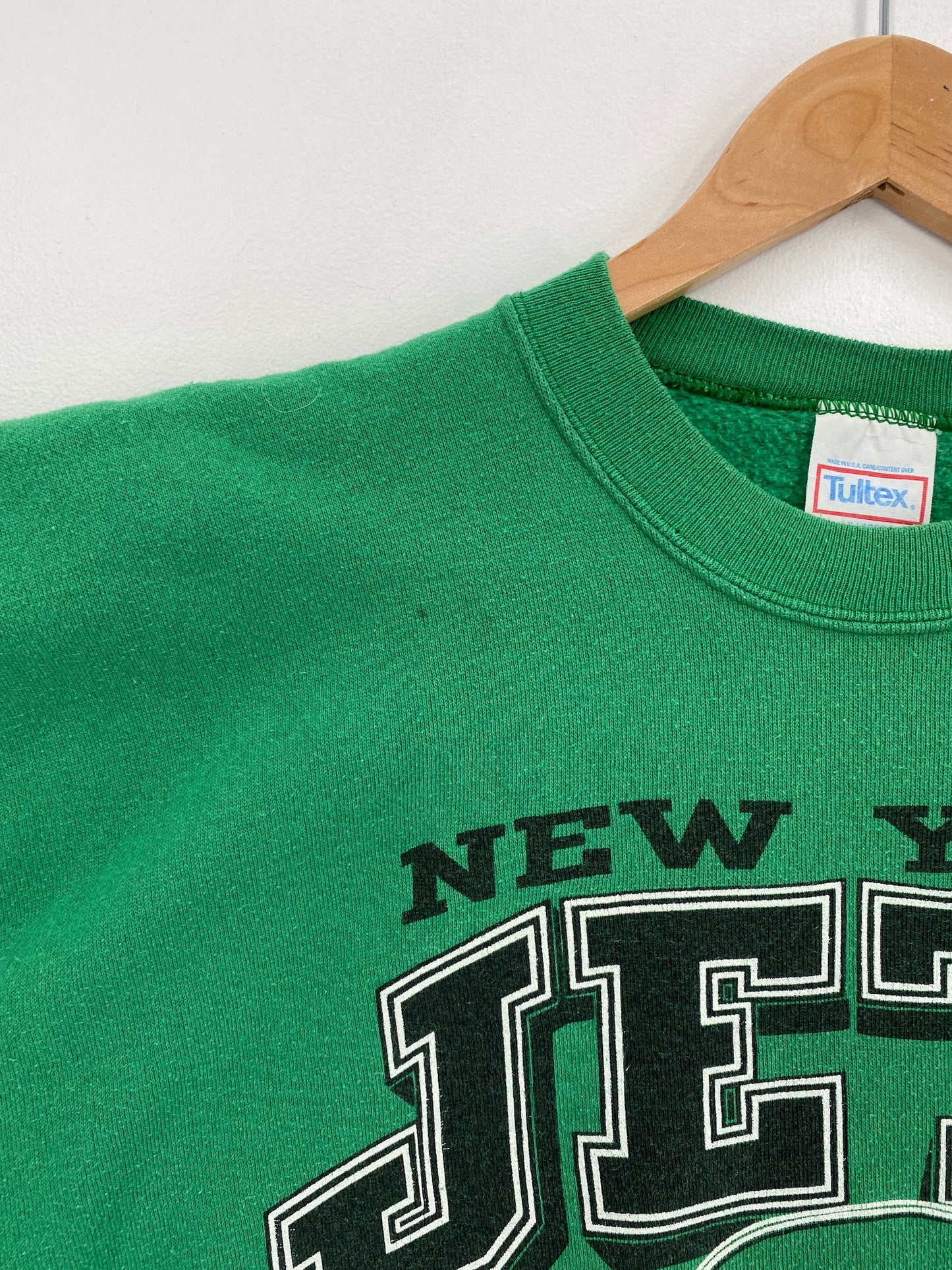 1992 NEW YORK JETS Made in USA Size XL Vintage NFL Sweat-Shirt / E582