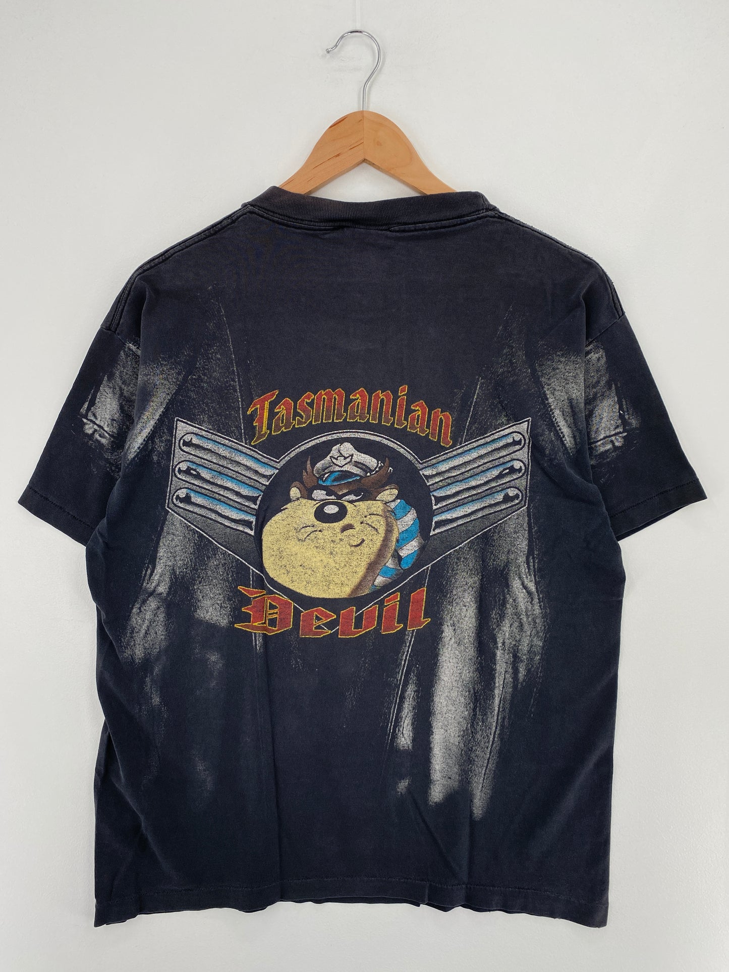.1996LOONEY TUNES TAZ Made in USA Size No Tag (Approx. M) Vintage T-shirt/ E588T