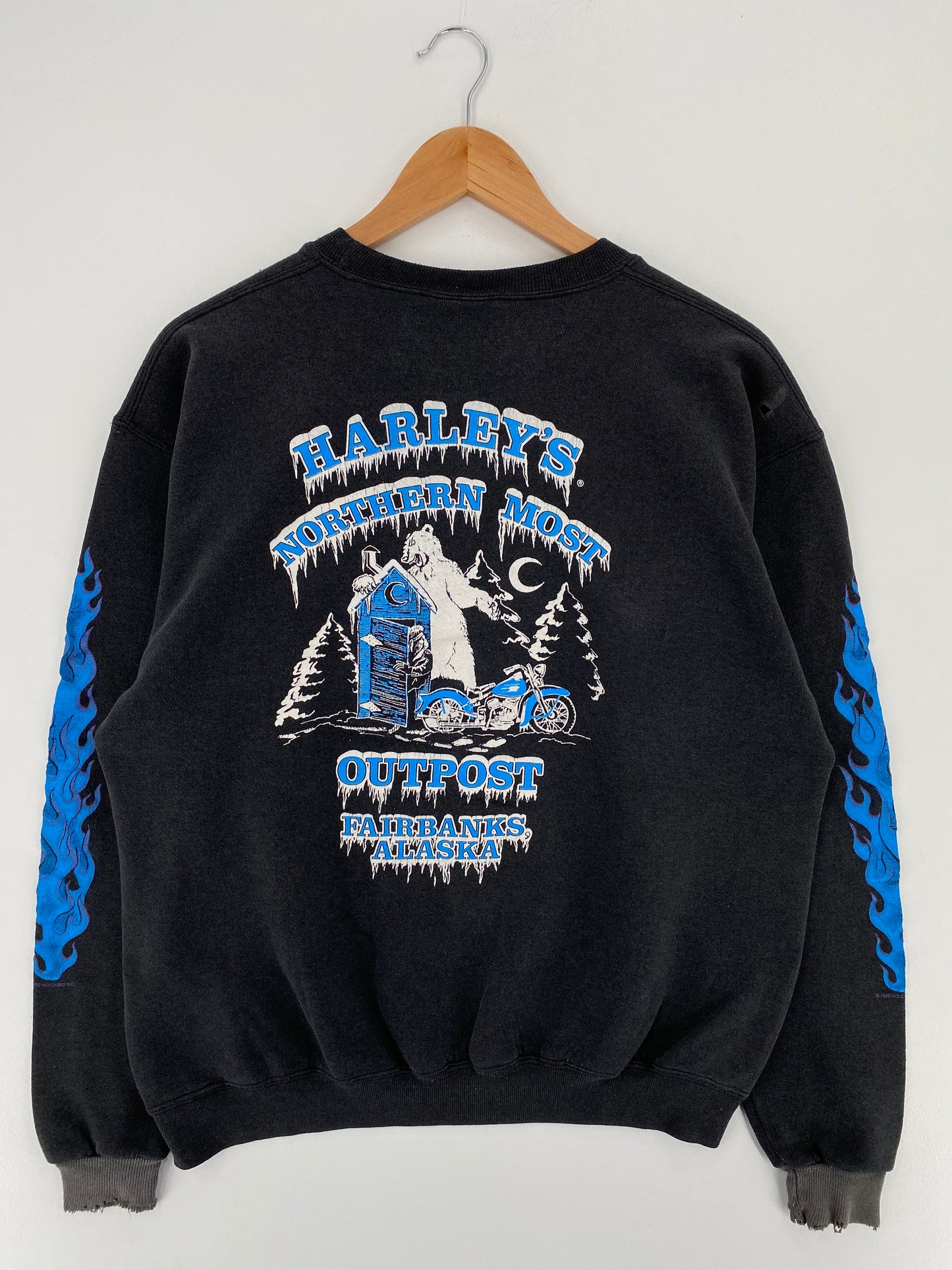 1992 HARLEY DAVIDSON Made in USA Size L Vintage Sweat-shirt / A2840