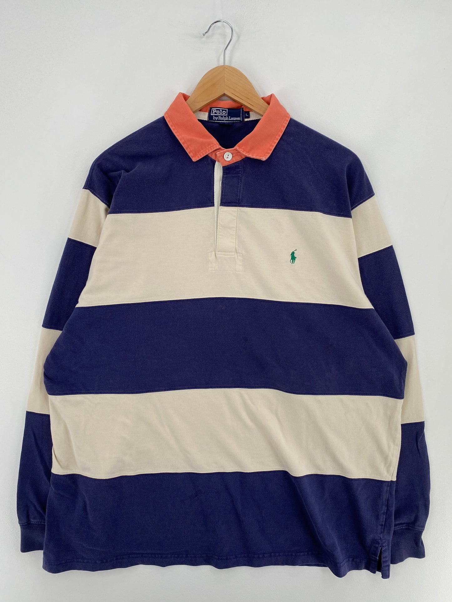 90’s POLO RALPH LAUREN Size L Vintage Rugby-Shirt / E2126R