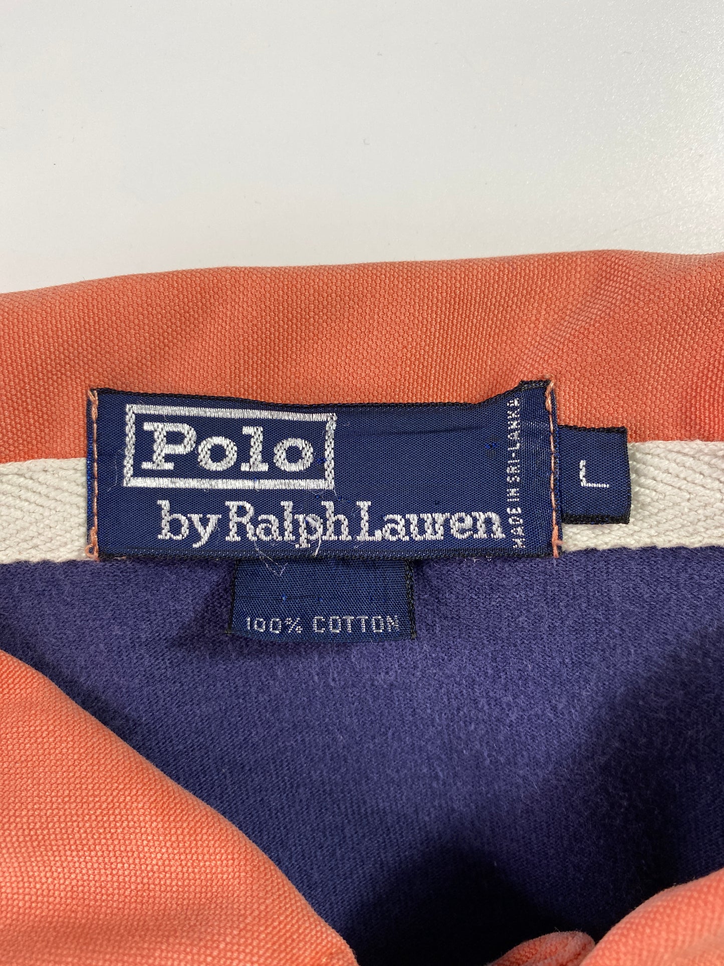 90’s POLO RALPH LAUREN Size L Vintage Rugby-Shirt / E2126R
