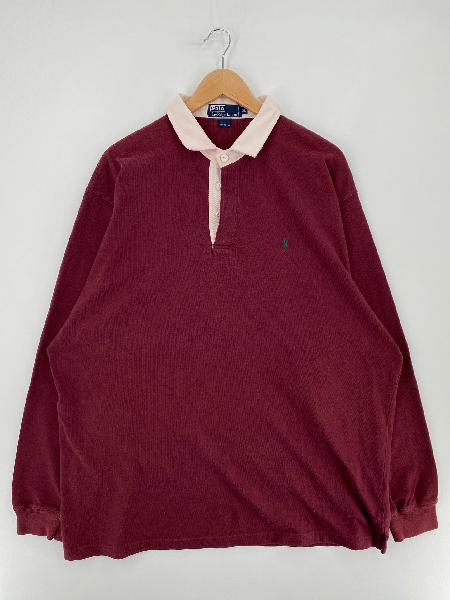 .90’s POLO RALPH LAUREN Size XL Vintage Rugby-Shirt / E2127R