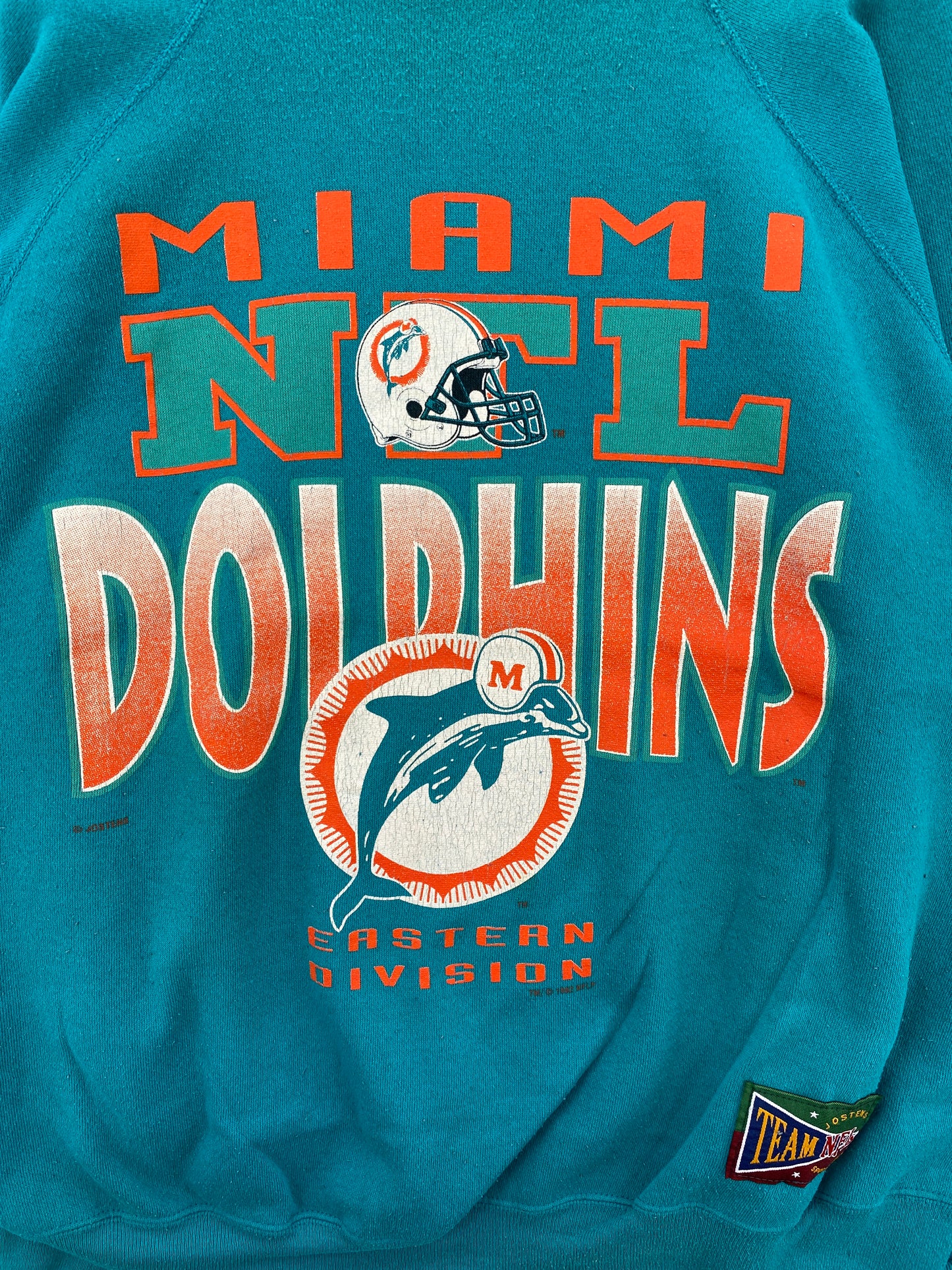 1992 MIAMI DOLPHINS Size No Tag (Approx.XL) Vintage NFL Sweat-shirt / A6736