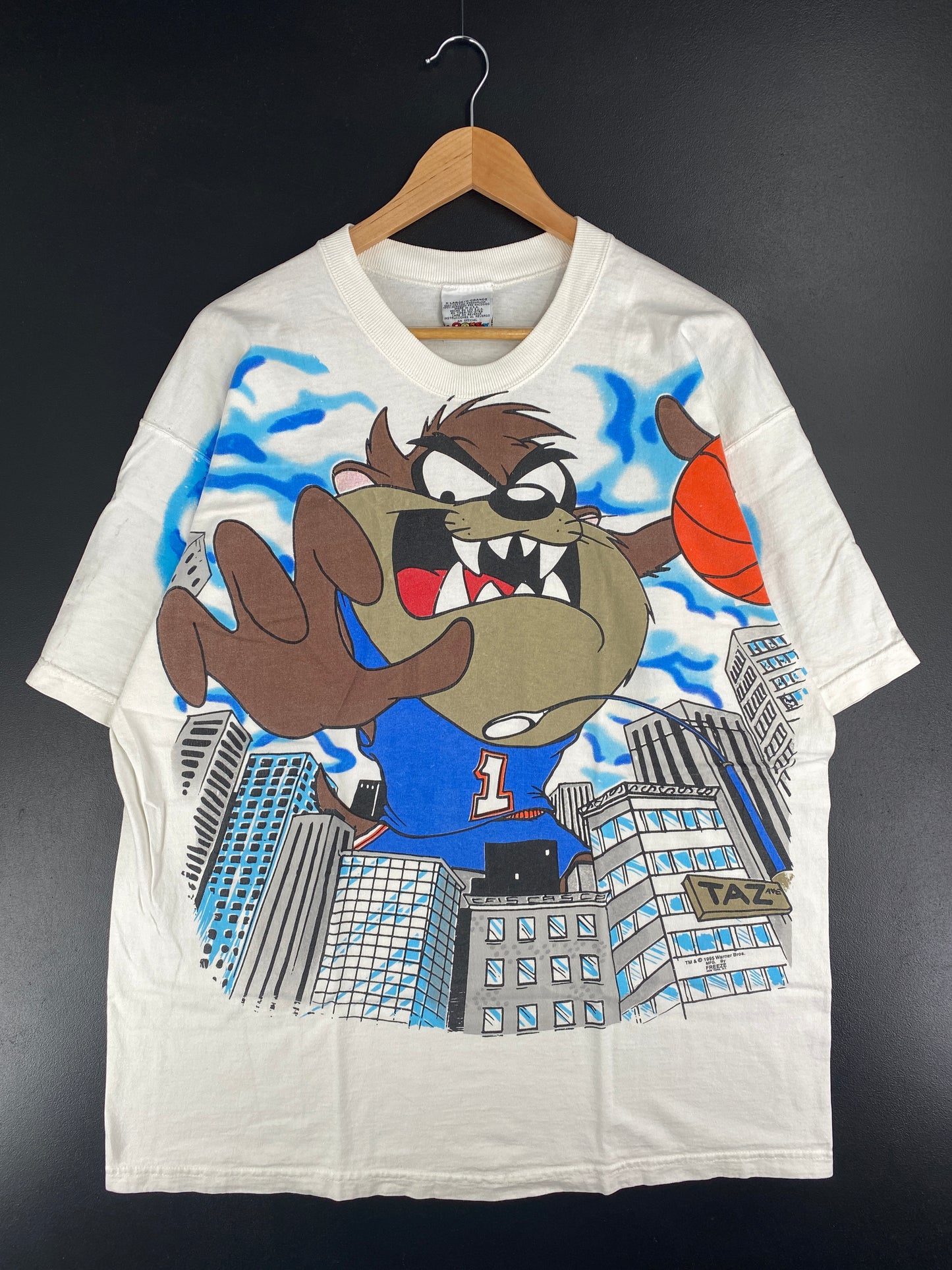 1995 LOONEY TUNES TAZ Made in USA Size XL Vintage T-Shirt / E2152T