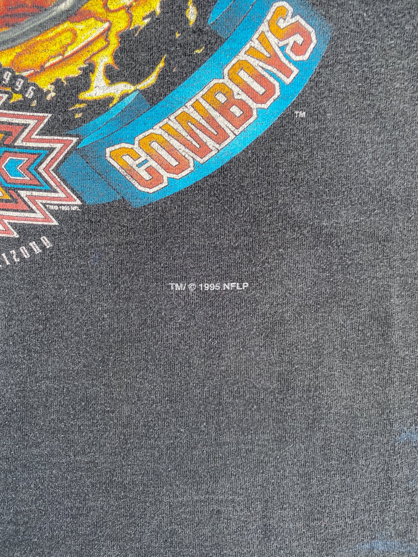 1995 SALEM x SUPER BOWL PITTSBURGH STEELERS x DALLAS COWBOYS Made in USA Size L Vintage NFL T-shirt / E2240T