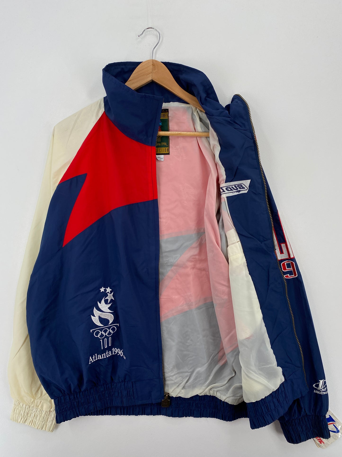 1996 DEADSTOCK ATLANTA OLYMPIC Size XL Vintage Nylon Jacket / A6954
