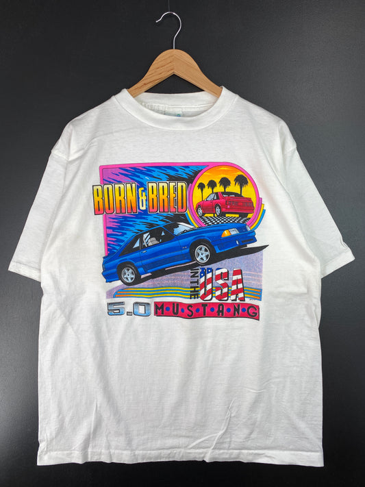 1991 FORD MUSTANG Made in USA Size XXL Vintage Racing T-shirt  / A6987