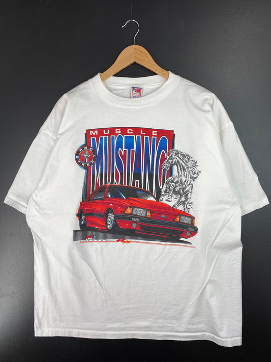 1992 FORD MUSTANG Made in USA Size XXL Vintage Racing T-shirt  / A6990
