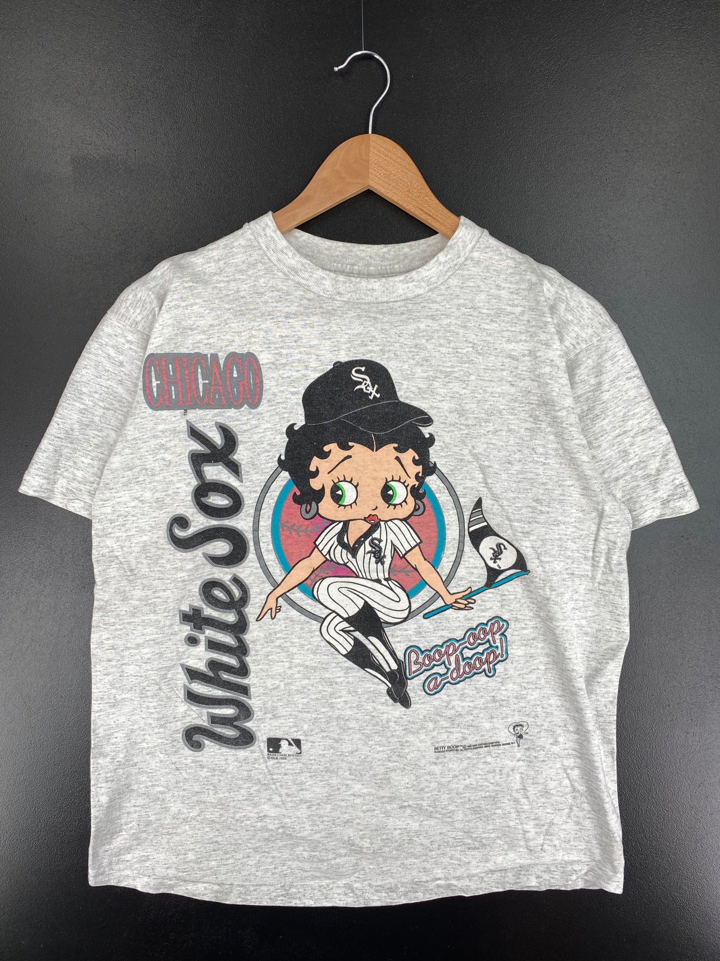 1992 CHICAGO WHITE SOX x BETTY BOOP Made in USA Size L Vintage MLB T-Shirt / A3079