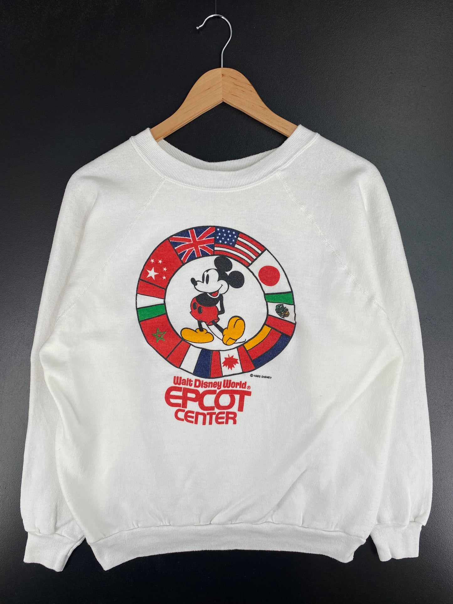1982 DISNEY MICKEY EPCOT CENTER Made in USA Size XL Vintage Sweat-shirt / E2363S