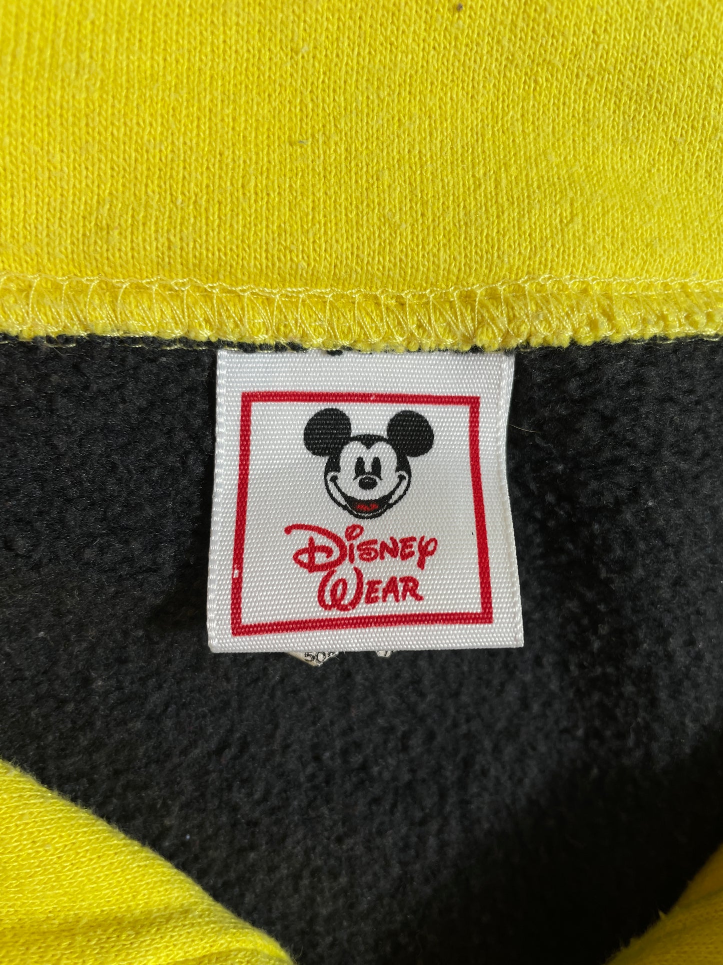 90's DISNEY MICKEY Made in USA Size (Approx.XL) Vintage Half-Zip Sweat-shirt / E2470S