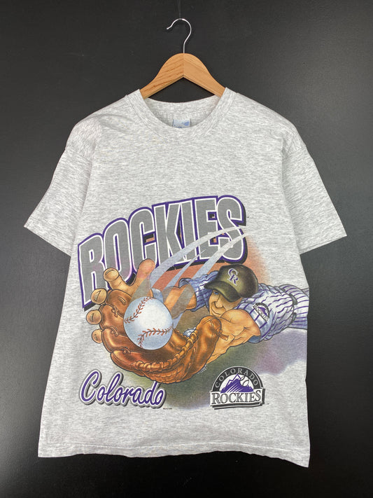 1994 SALEM x COLORADO ROCKIES Made in USA Size L Vintage MLB T-Shirt / A8138