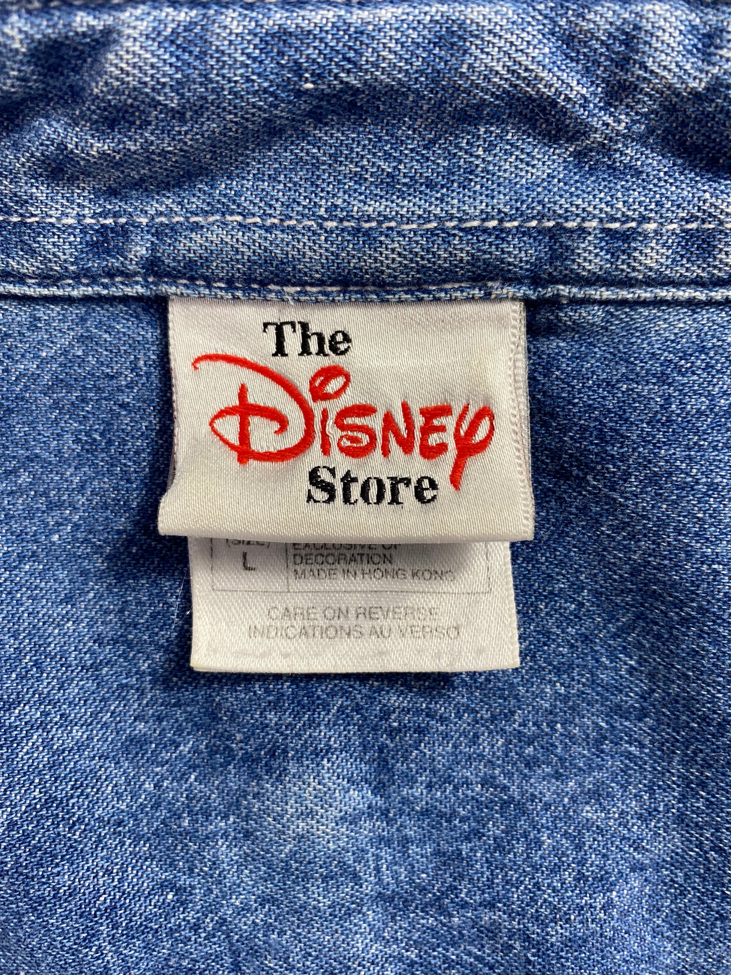 00' DISNEY MICKEY AND FRIENDS Size L Vintage Button-Down Shirt / A3350