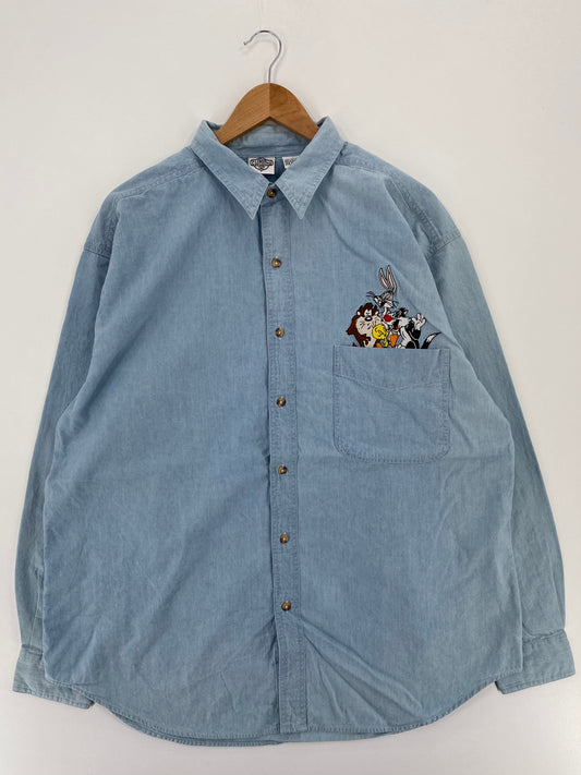 1994 LOONEY TUNES Size XL Vintage Button-Down Shirt / E1527B