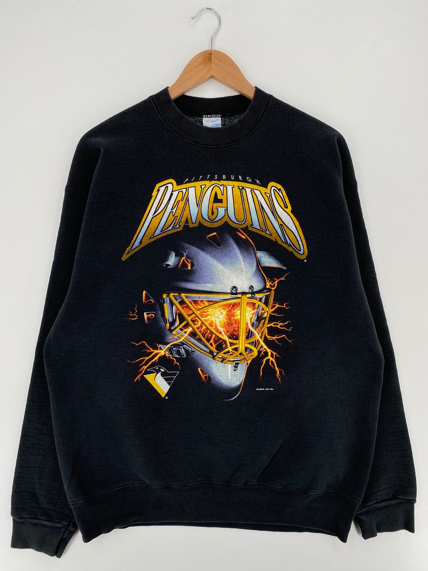 1994 SALEM x PITTSBURGH PENGUINS Made in USA Size XL Vintage NHL Sweat-Shirt / A3359