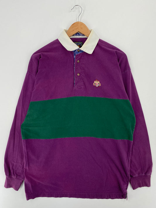 .90's CHAPS RALPH LAUREN Size L Vintage Rugby-Shirts / A9313