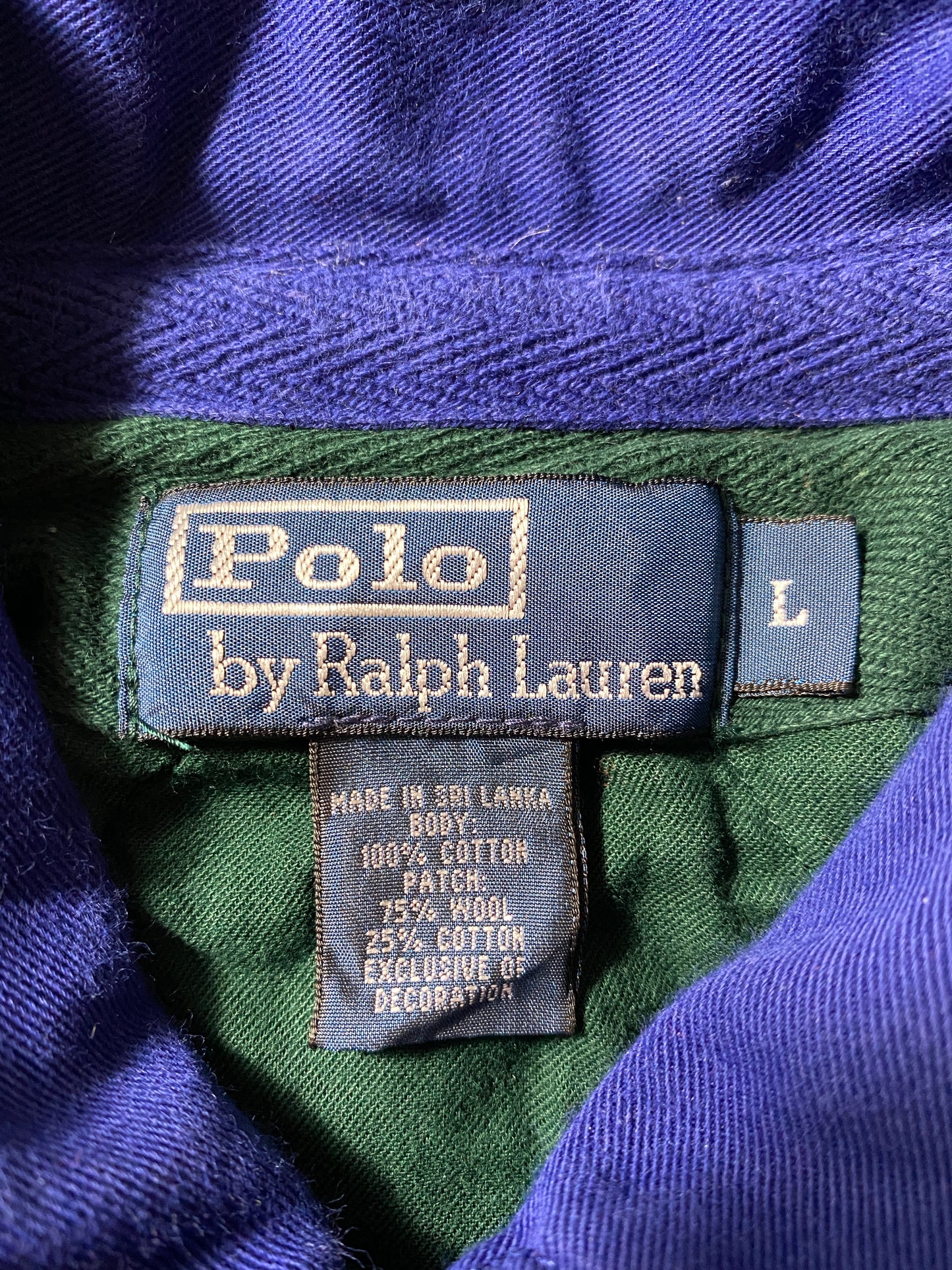 90's POLO RALPH LAUREN Size L Vintage Rugby-Shirts / A9315